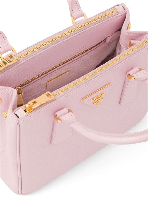 Galleria leather handbag Prada Pink in Leather 